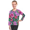 Boho Retropical Flowers Kids  Long Mesh Tee View1