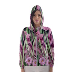 Ottagecore Aesthetics Retro Flowers Pattern Women s Hooded Windbreaker by GardenOfOphir