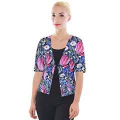 Tropical Paradise Cropped Button Cardigan by GardenOfOphir