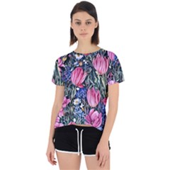 Tropical Paradise Open Back Sport Tee by GardenOfOphir