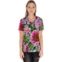 Bouquet Of Sunshine Women s V-Neck Scrub Top View1