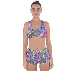 Garden Of Flowers Racerback Boyleg Bikini Set by GardenOfOphir