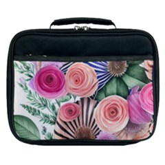 Boho Botanical Flowers Lunch Bag