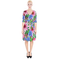 Exotic Tropical Flowers Wrap Up Cocktail Dress by GardenOfOphir