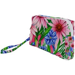 Exotic Tropical Flowers Wristlet Pouch Bag (small) by GardenOfOphir