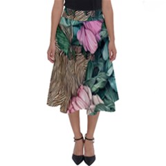 Cottagecore Aesthetics Perfect Length Midi Skirt by GardenOfOphir