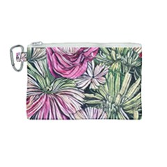 Summer Floral Canvas Cosmetic Bag (medium) by GardenOfOphir