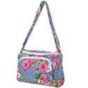 Vintage Botanical Flowers Front Pocket Crossbody Bag View1