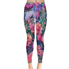 Retro Floral Inside Out Leggings by GardenOfOphir