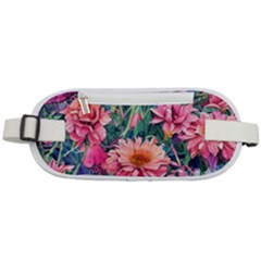 Retro Floral Rounded Waist Pouch by GardenOfOphir
