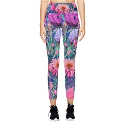 Retro Floral Pocket Leggings  by GardenOfOphir