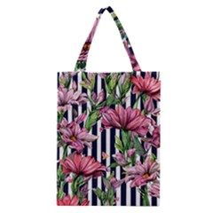 Tropical Botanical Flowers In Watercolor Classic Tote Bag