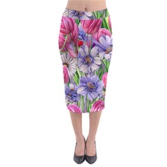 The Perfect Pattern For Your Cottagecore Aesthetics Midi Pencil Skirt by GardenOfOphir