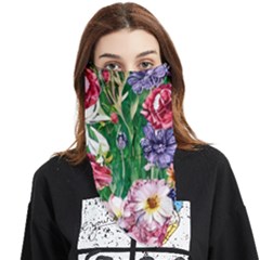 Vintage Tropical Flowers Face Covering Bandana (triangle)