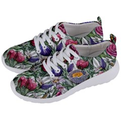 Watercolor Tropical Flowers Men s Lightweight Sports Shoes by GardenOfOphir