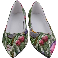 Watercolor Tropical Flowers Women s Block Heels  by GardenOfOphir