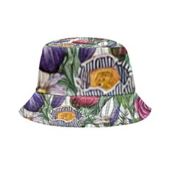 Watercolor Tropical Flowers Inside Out Bucket Hat by GardenOfOphir