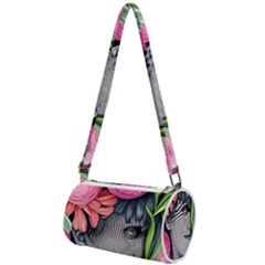 Aesthetics Tropical Flowers Mini Cylinder Bag by GardenOfOphir