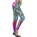 Cottagecore Tropical Flowers Lightweight Velour Leggings View4