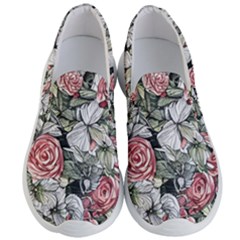 Retro Topical Botanical Flowers Men s Lightweight Slip Ons by GardenOfOphir