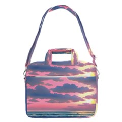 Sunset Over The Beach Macbook Pro 13  Shoulder Laptop Bag  by GardenOfOphir