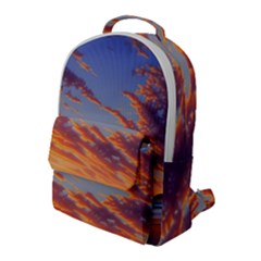 Summer Sunset Over Beach Flap Pocket Backpack (large)