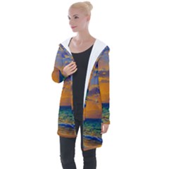 Nature Sunset Longline Hooded Cardigan