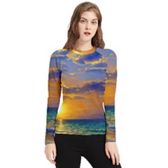 Nature Sunset Women s Long Sleeve Rash Guard by GardenOfOphir