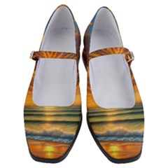 Waves At Sunset Women s Mary Jane Shoes by GardenOfOphir