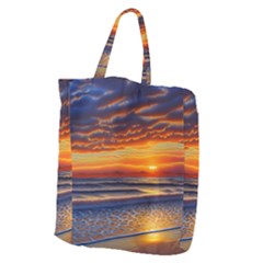 Nature s Sunset Over Beach Giant Grocery Tote by GardenOfOphir
