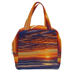 Nature s Sunset Over Beach Boxy Hand Bag by GardenOfOphir