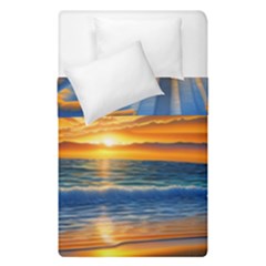 Sunset Scenic View Photography Duvet Cover Double Side (single Size) by GardenOfOphir