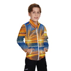 Sunset Scenic View Photography Kids  Windbreaker by GardenOfOphir