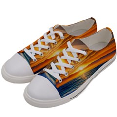 Sunset Scenic View Photography Men s Low Top Canvas Sneakers by GardenOfOphir