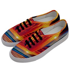 Sunset Over The Ocean Men s Classic Low Top Sneakers by GardenOfOphir