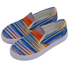 Tropical Sunset Kids  Canvas Slip Ons by GardenOfOphir