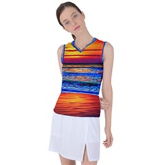 Island Dreams Women s Sleeveless Sports Top by GardenOfOphir