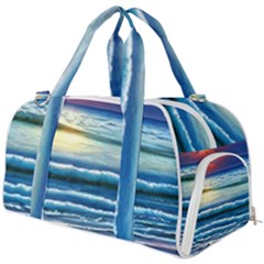 Sunset Beach Waves Burner Gym Duffel Bag by GardenOfOphir