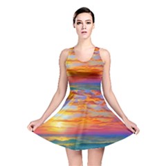 Summer Sunset Reversible Skater Dress by GardenOfOphir