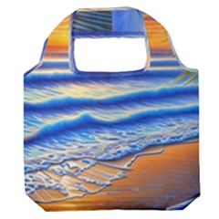 Summer Sunset Surf Premium Foldable Grocery Recycle Bag