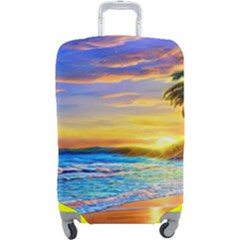 Sunrise At The Beach Luggage Cover (large) by GardenOfOphir