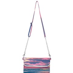 Sunset Over The Beach Mini Crossbody Handbag by GardenOfOphir