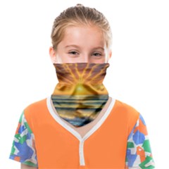 Waves At Sunset Face Covering Bandana (kids) by GardenOfOphir