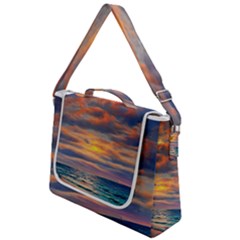 Serene Sunset Over Beach Box Up Messenger Bag by GardenOfOphir