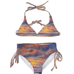 Serene Sunset Over Beach Kids  Classic Bikini Set by GardenOfOphir