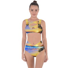 Sunrise At The Beach Bandaged Up Bikini Set 