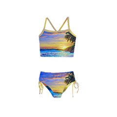 Sunrise At The Beach Girls  Tankini Swimsuit