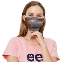 Summer Sunset Fitted Cloth Face Mask (adult) by GardenOfOphir