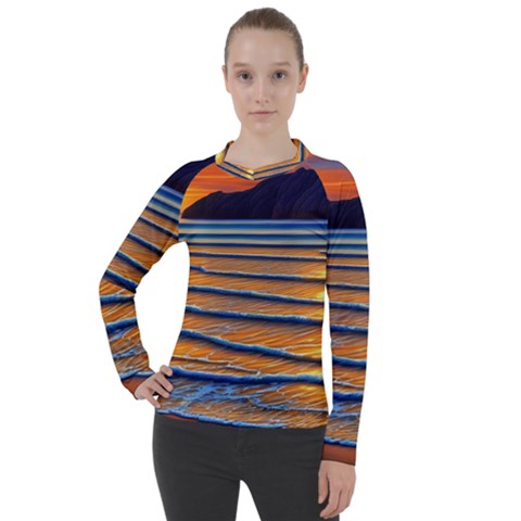 Endless Summer Nights Women s Pique Long Sleeve Tee by GardenOfOphir