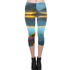 Gorgeous Lake Capri Leggings  by GardenOfOphir